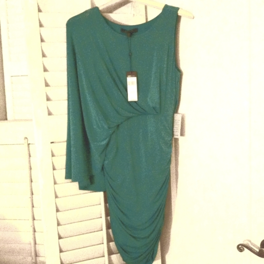 BCBGMAXAZRIA "Venus" Teal Dress (M)